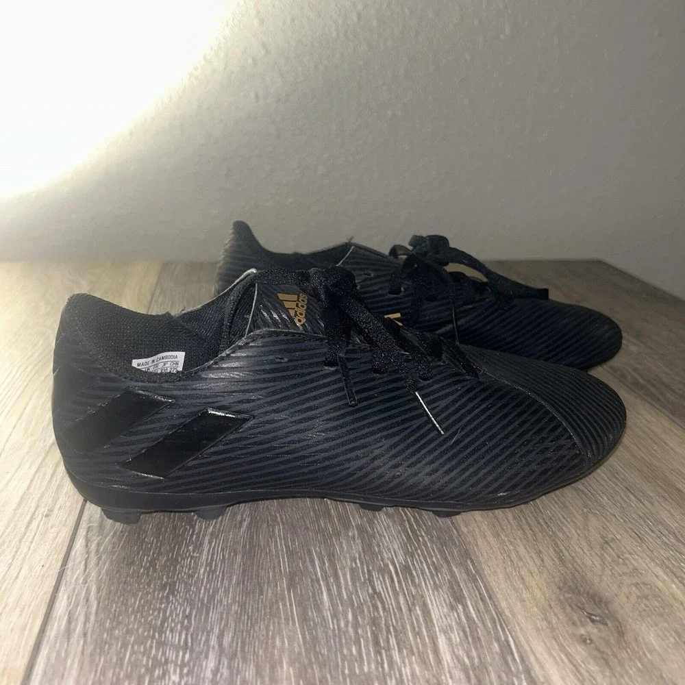 Adidas Nemeziz 19.4 FxG Boys Kids Soccer Cleats US Size 4.5 Black Gold EG3175 - Picture 1 of 8